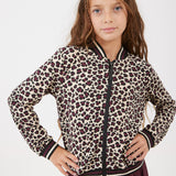 ז'קט בומבר מנומר - בורדו