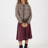 ז'קט בומבר מנומר - בורדו