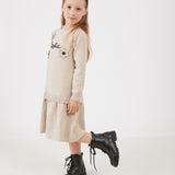 שמלת סריג עם פרחים  - אבן