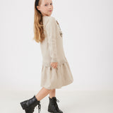 שמלת סריג עם פרחים  - אבן