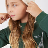 שמלת קפוצ'ון עם הדפס - ירוק