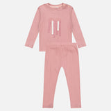 חליפת בייבי עם סרטים - ורוד