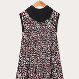 שמלת סרפן בהדפס חברבורות - בורדו