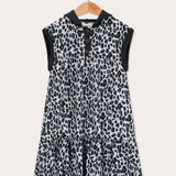 שמלת סרפן בהדפס חברבורות - כחול