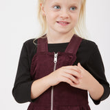 שמלת סרפן עם רוכסן וכיסים - בורדו