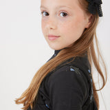 זוג סיכות סרט תחרה - שחור