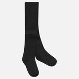 גרביון כותנה חלק פסטל - שחור 5-7Y