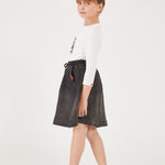 טישרט עם הדפס קידמי - שחור 06