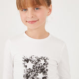 טישרט עם הדפס קידמי - שחור 06