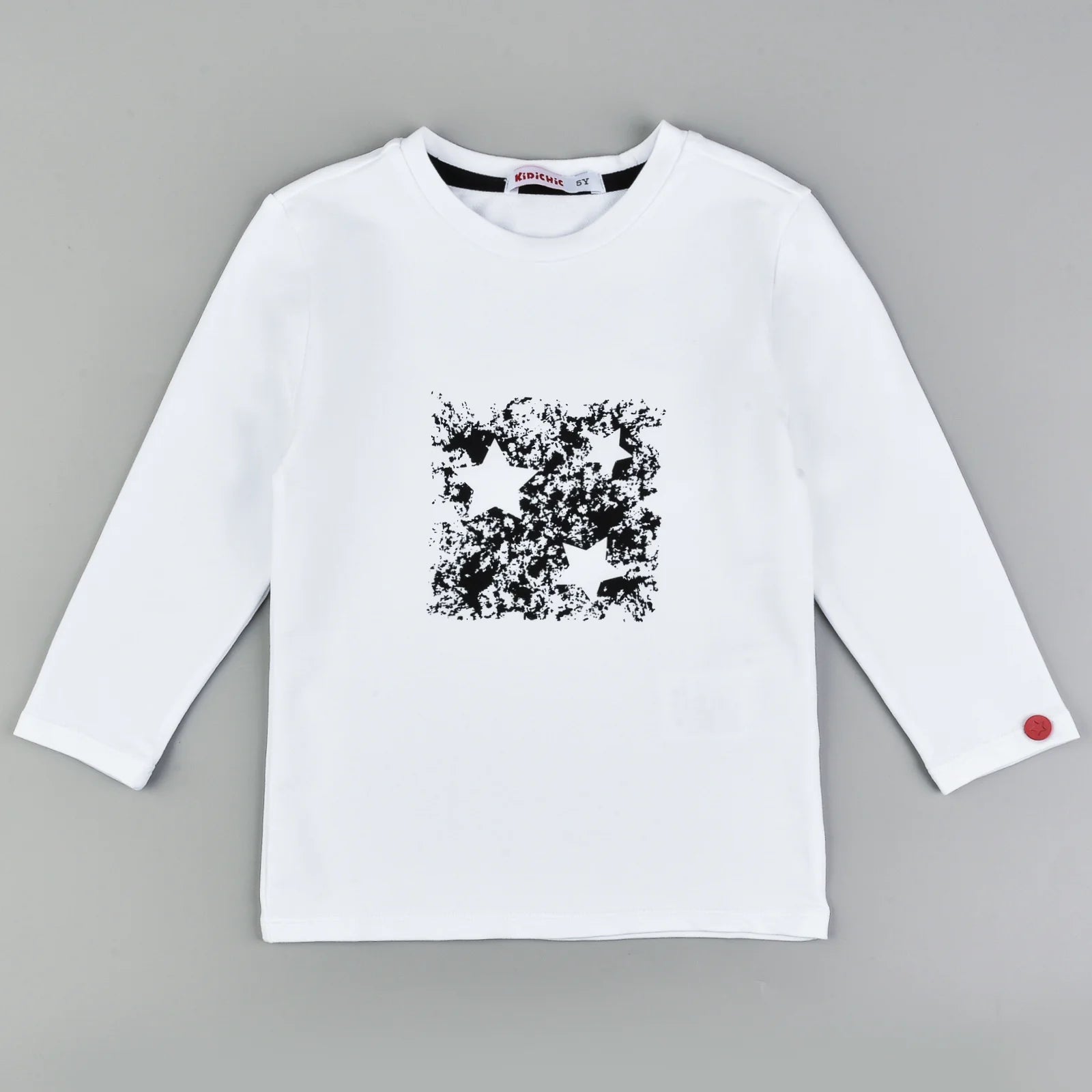 טישרט עם הדפס קידמי - שחור 12