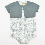 אוברול טקסטורה עם קרדיגן - ירוק 18-24