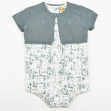 אוברול טקסטורה עם קרדיגן - ירוק 18-24