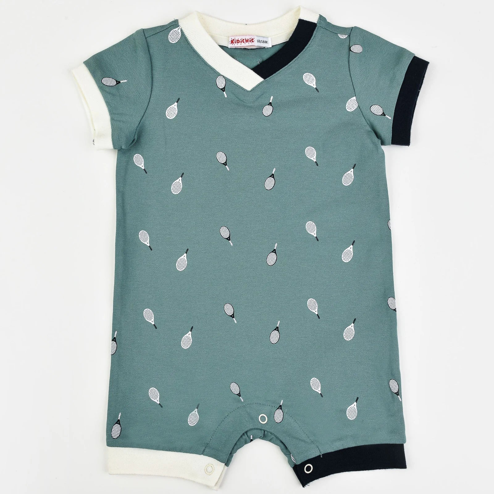 אוברול טניס קצר - Mint print 18-24