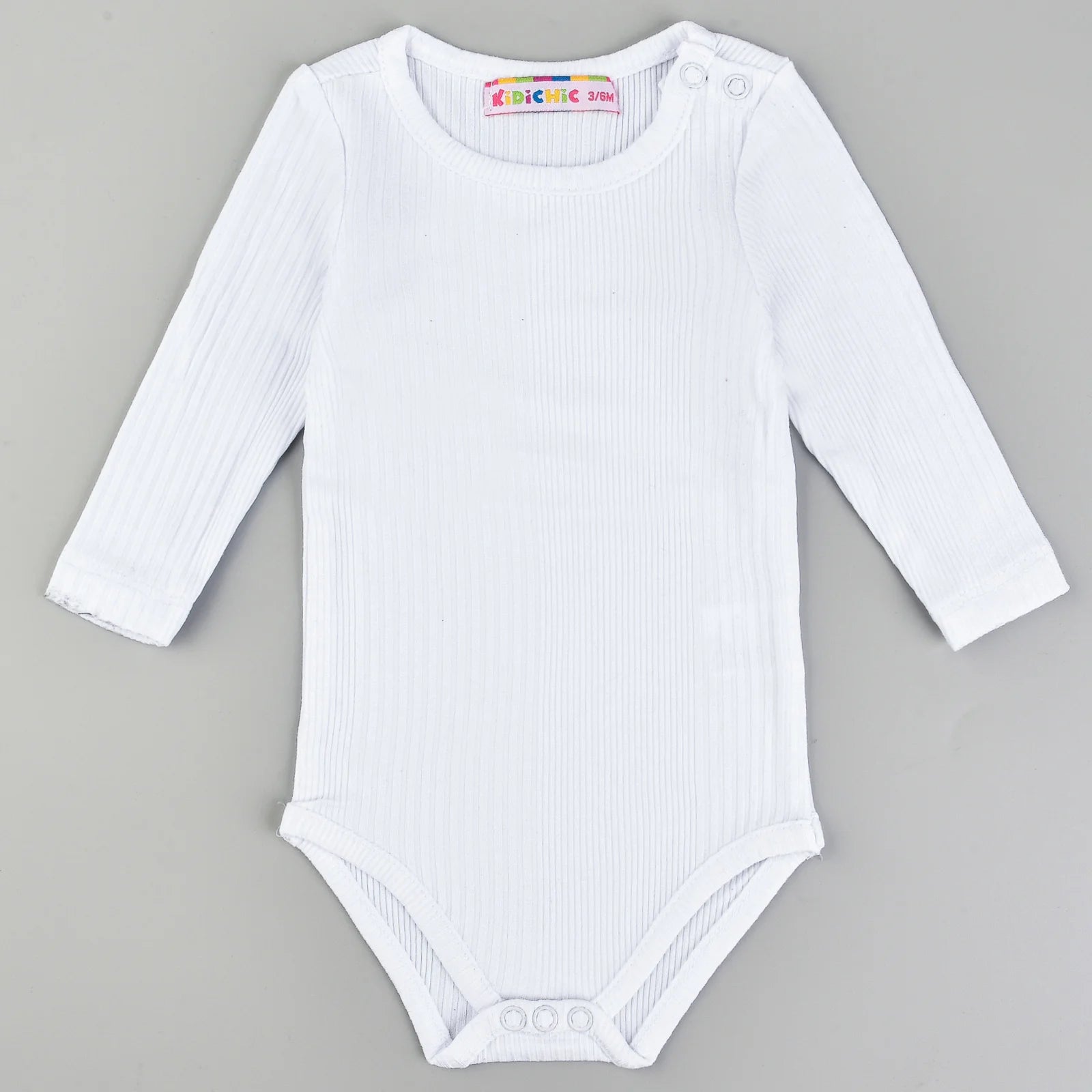 בגד גוף שרוול ארוך - לבן 18-24