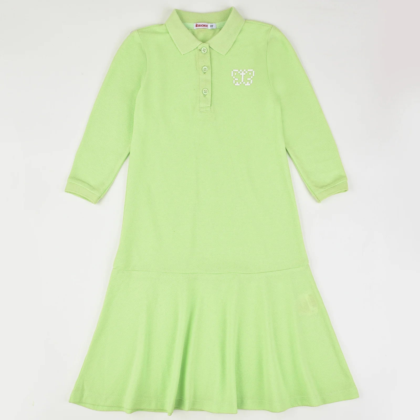 שמלת פולו פיקה אתר - צהוב 12