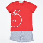 סט בייבי בנים תפוח - אדום 4