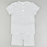 סט בייבי הדפס גלים - שחור