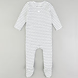 אוברול עם הדפס גלים - שחור