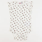 בגד גוף פרחוני - אדום 18-24