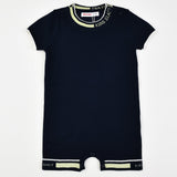 אוברול סריג עם כיתוב - נייבי