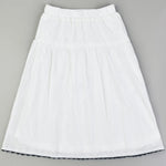 חצאית מבד תחרה - כחול 18