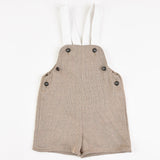 אוברול כתפיות עם כפתורים - חום