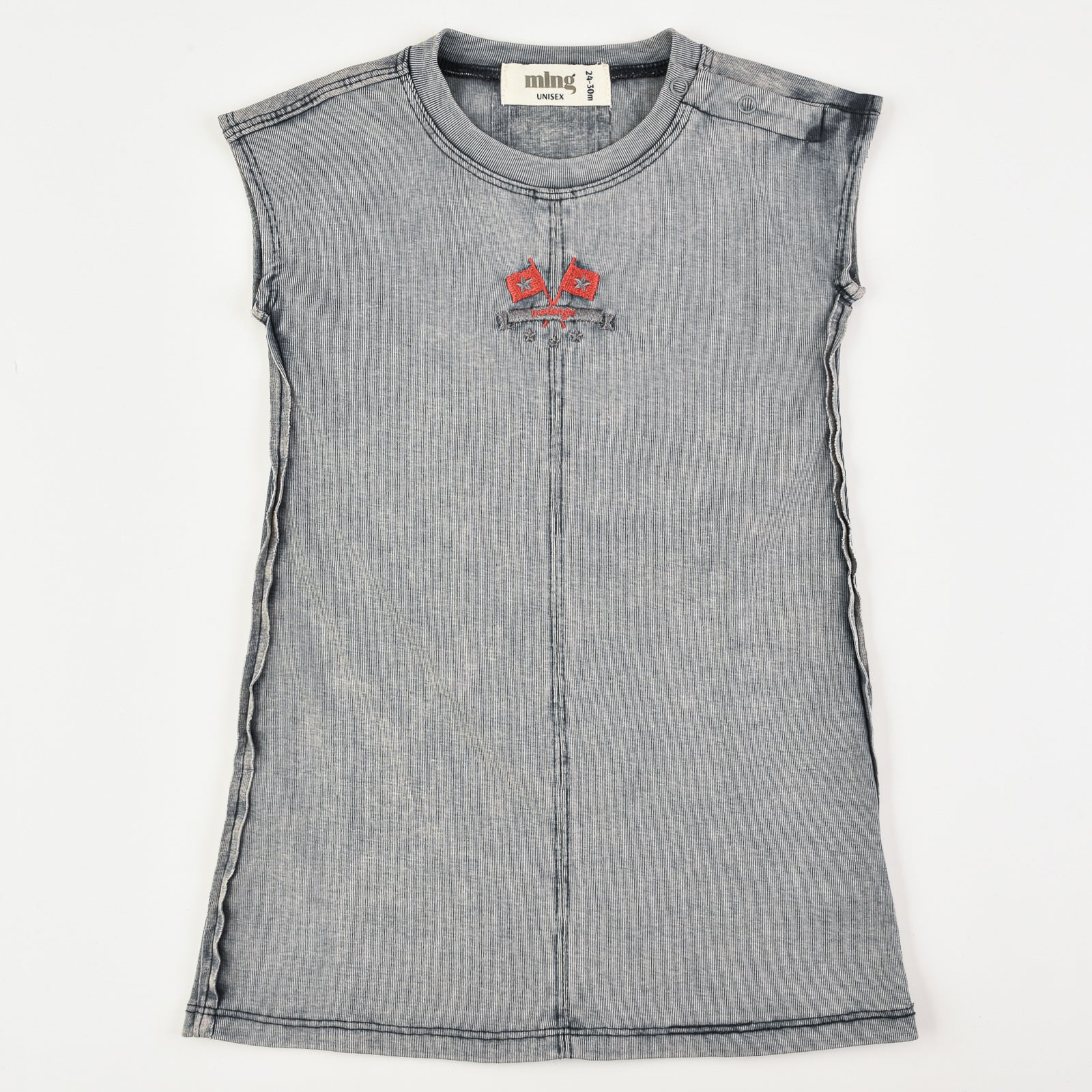 ג'ינס ווש אוברול - אפור 4