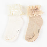 גרביים אלגנטיות עם סרט - בז'