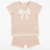 סט בייבי סריג פפיון - פודרה