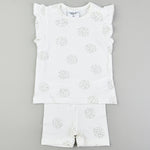 סט בייבי בנות דפוס מטלי - Milk 30-36