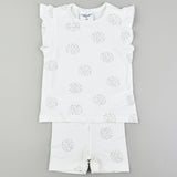 סט בייבי בנות דפוס מטלי - Milk 30-36