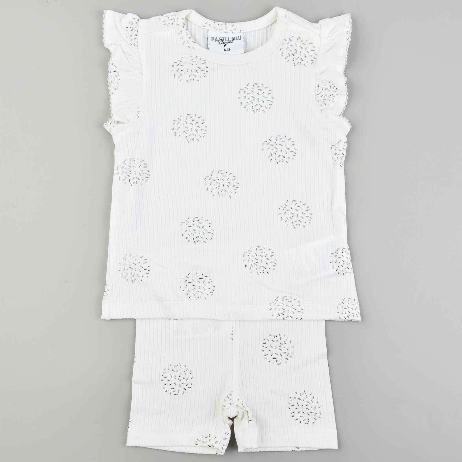 סט בייבי בנות דפוס מטלי - Milk 30-36