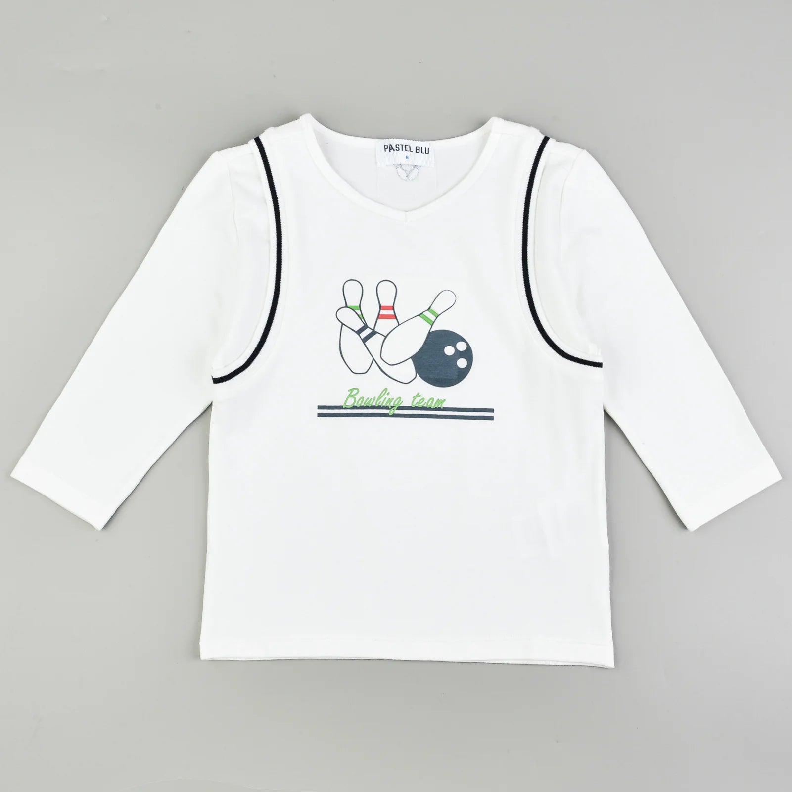 חולצת באולינג - נייבי 18