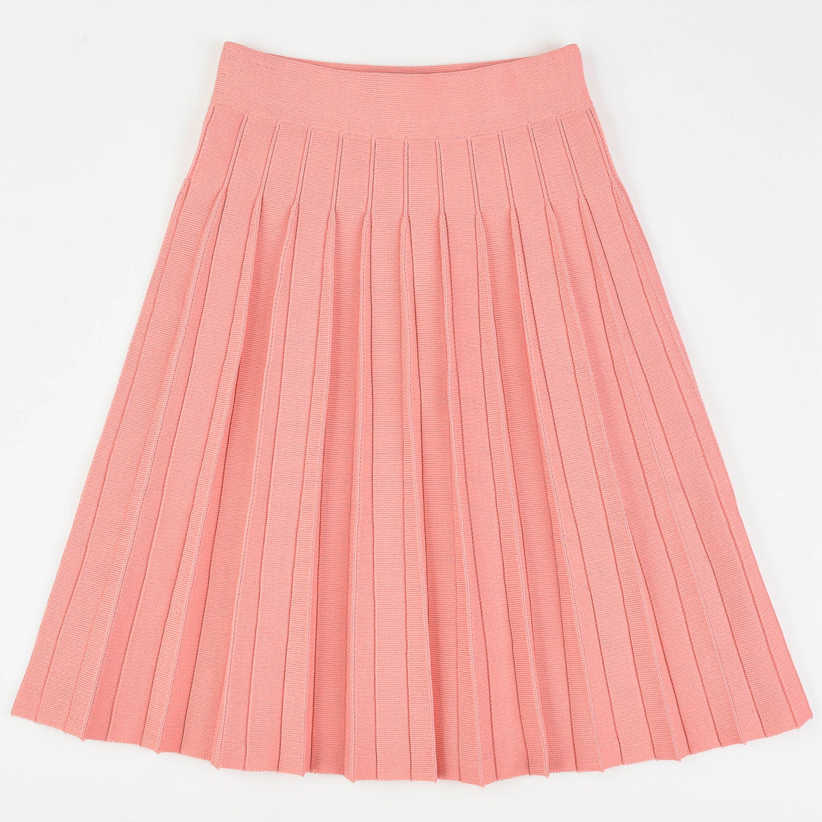 חצאית סריג קפלים - כתום 7