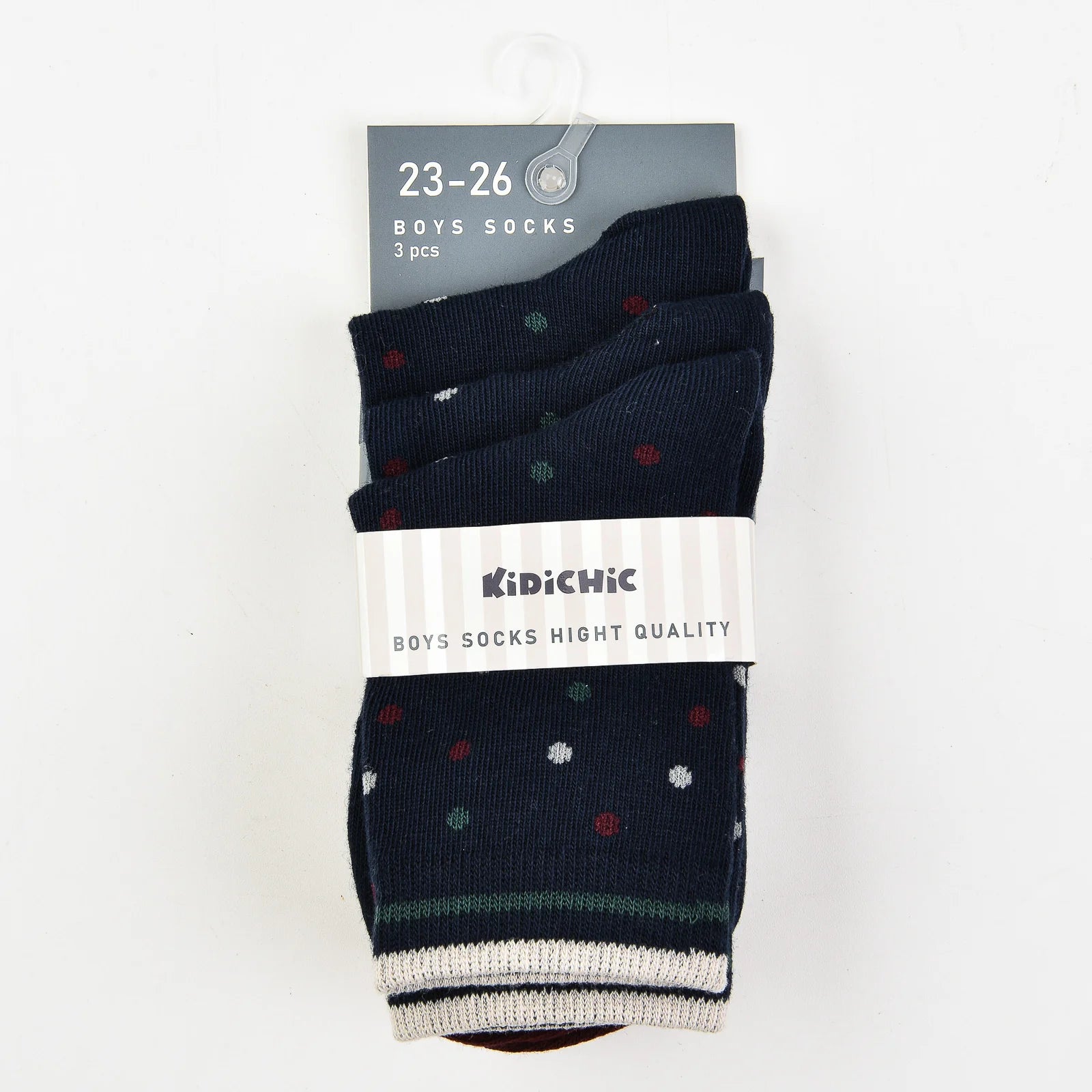 שלישיית גרבי נקודות בנים - נייבי 23-26