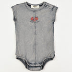 ג'ינס ווש אוברול - אפור 09-���