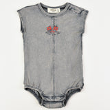 ג'ינס ווש אוברול - אפור 09-���