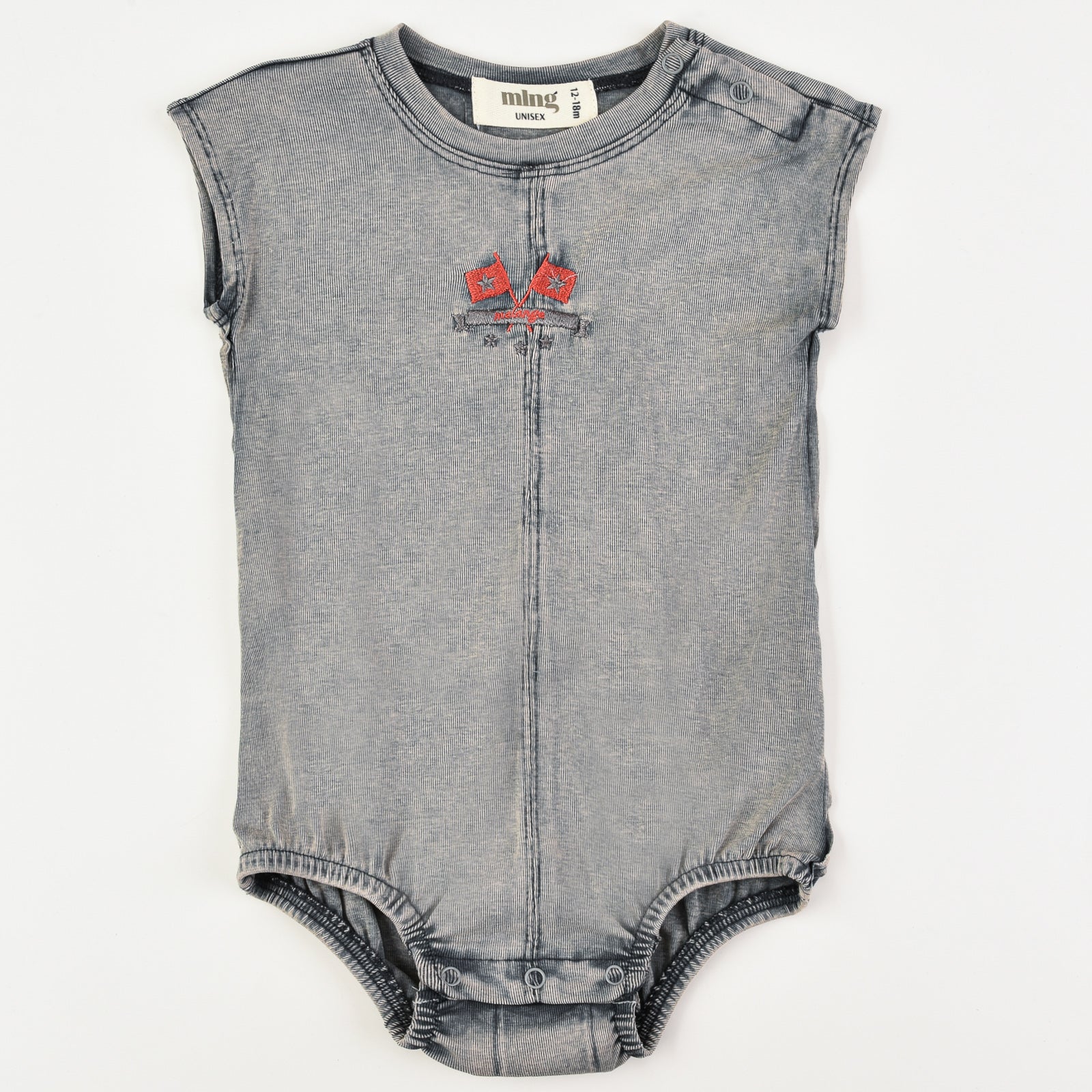 ג'ינס ווש אוברול - אפור 09-���