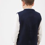 אפודת סריג מעטפת - נייבי