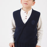 אפודת סריג מעטפת - נייבי