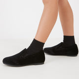 נעלי סירה עם גומי - שחור