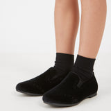 נעלי סירה עם גומי - שחור