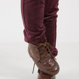 נעלי מוקסין בגימור קרוקו - חום