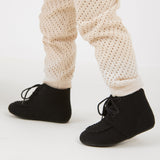 נעלי מוקסין עם שרוכים - שחור