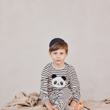 פיג'מת פסים פנדה - אבן