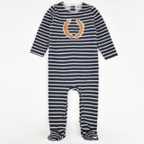 אוברול פסים עם סמל - ג'ינס