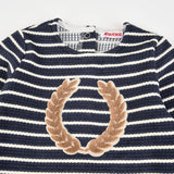 אוברול פסים עם סמל - ג'ינס