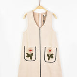 שמלת סרפן עם כיסים - אבן