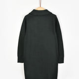 שמלת סריג עם רוכסן - ירוק