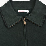 שמלת סריג עם רוכסן - ירוק